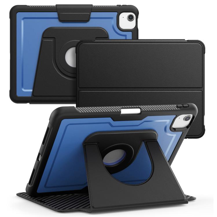 

For iPad Air 11 2025 / 2024 Honeycomb Magnetic Rotation Holder Leather Smart Tablet Case(Blue)