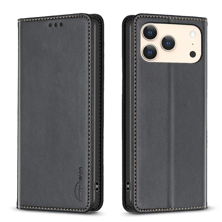 

For iPhone 17 Pro Max Magnetic Leather Phone Case(Black)