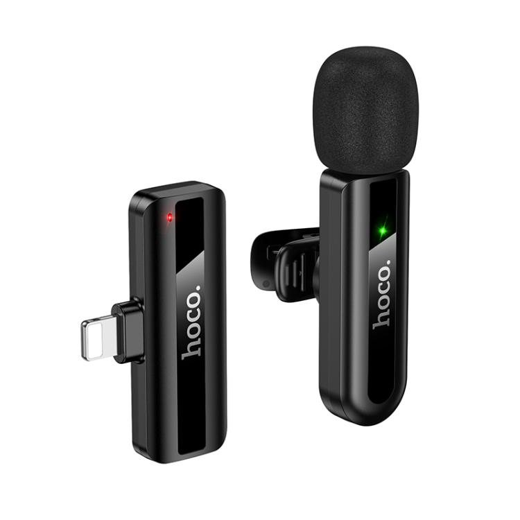 

hoco L20 Fair 8 Pin Lavalier Wireless Microphone(Black)