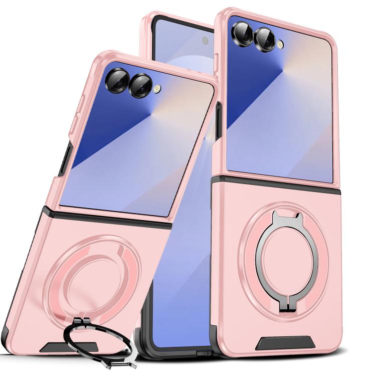

For Samsung Galaxy Z Flip7 5G Sliding Camshield Ring Holder Phone Case(Pink)
