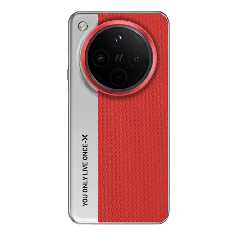 

For OPPO Find X8 Camera Design Diamond Texture Leather PC Phone Case(Red)