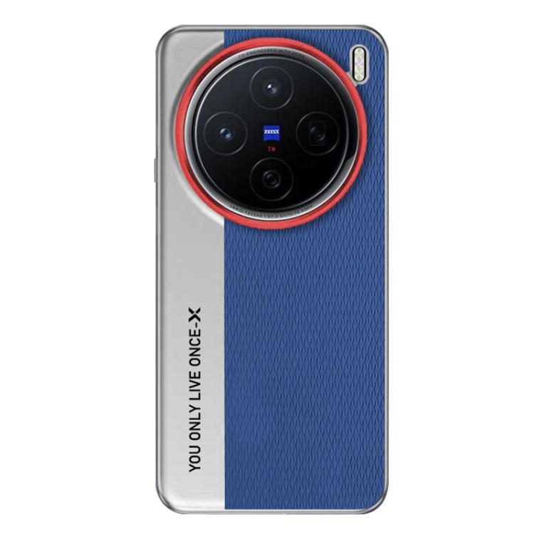 

For vivo X200 Camera Design Diamond Texture Leather PC Phone Case(Blue)