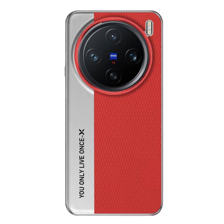 

For vivo X200 Pro mini Camera Design Diamond Texture Leather PC Phone Case(Red)