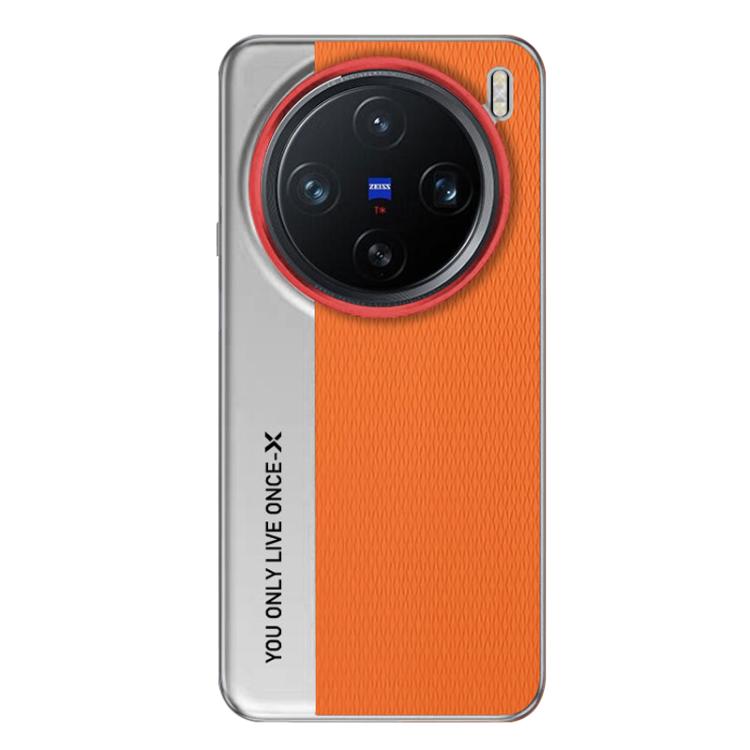 

For vivo X200 Pro mini Camera Design Diamond Texture Leather PC Phone Case(Orange)