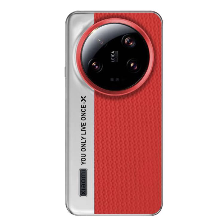 

For Xiaomi 13 Ultra Camera Design Diamond Texture Leather PC Phone Case(Red)