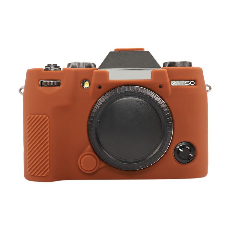 

For FUJIFILM X-T50 Glossy Soft Silicone Protective Case(Orange)