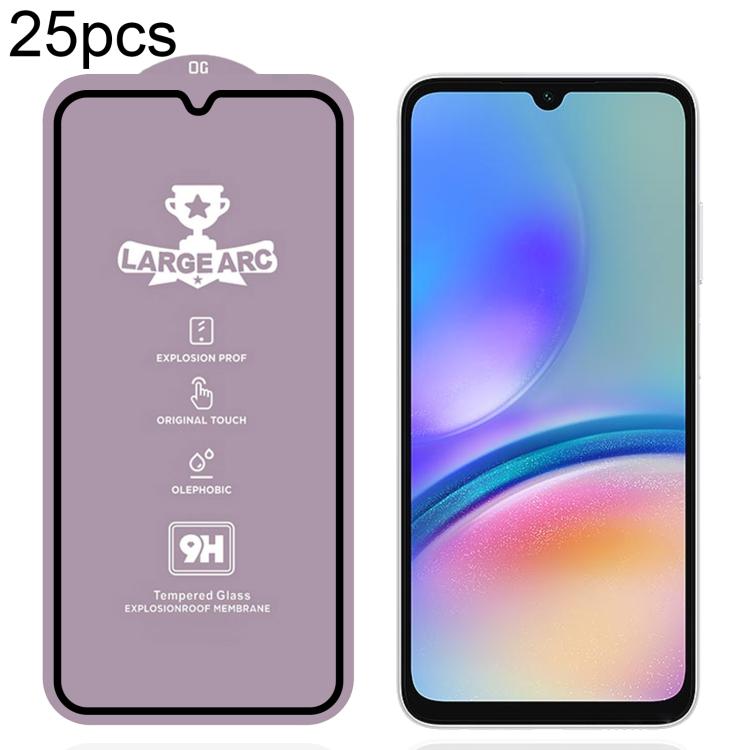 

For Samsung Galaxy A06s 25pcs 9H 0.4mm High Aluminum Large Arc Tempered Glass Film