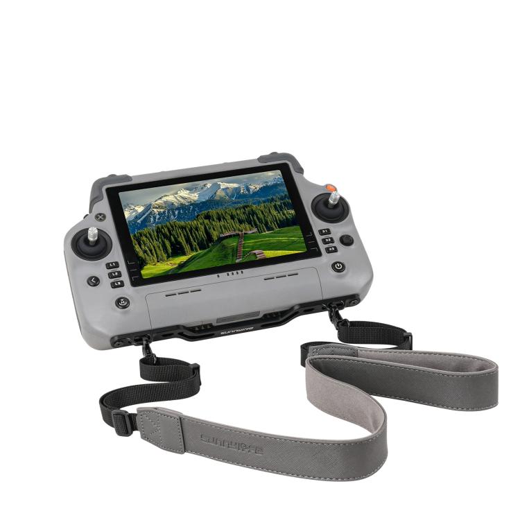 

For DJI RC Plus 2 / 1 Sunnylife Controller Hanger Bracket with PU Leather Strap Shoulder Belt(Grey)