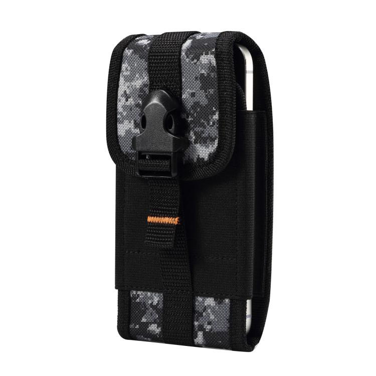 

For 5.5-6.5 inch Universal PVC Digital Cloth Mobile Phone Waist Bag(Black)