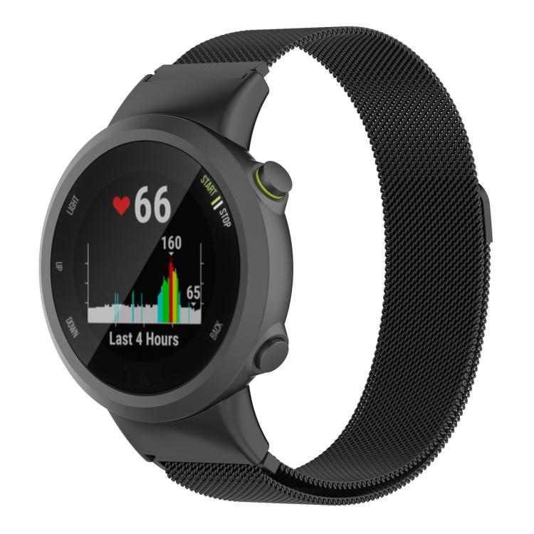 

For Garmin Forerunner 45 / 45S / Swim 2 xDfind Milanese Metal Watch Band(Black)
