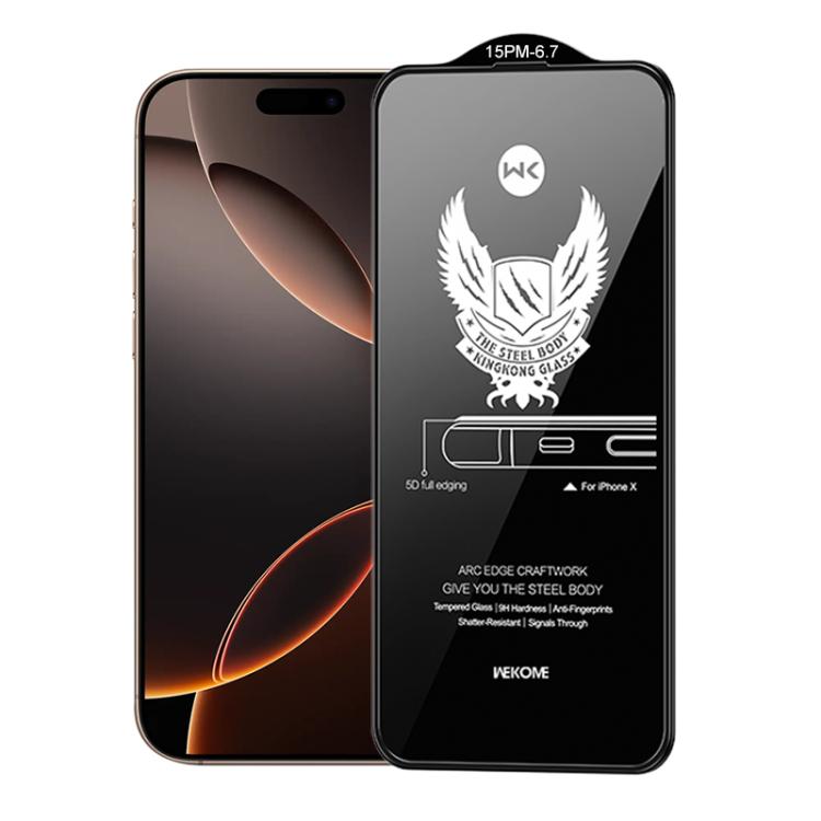 

For iPhone 16 Pro WK WTP-012 KinKong 0.25mm 9H 4D Curved Privacy Tempered Glass Film