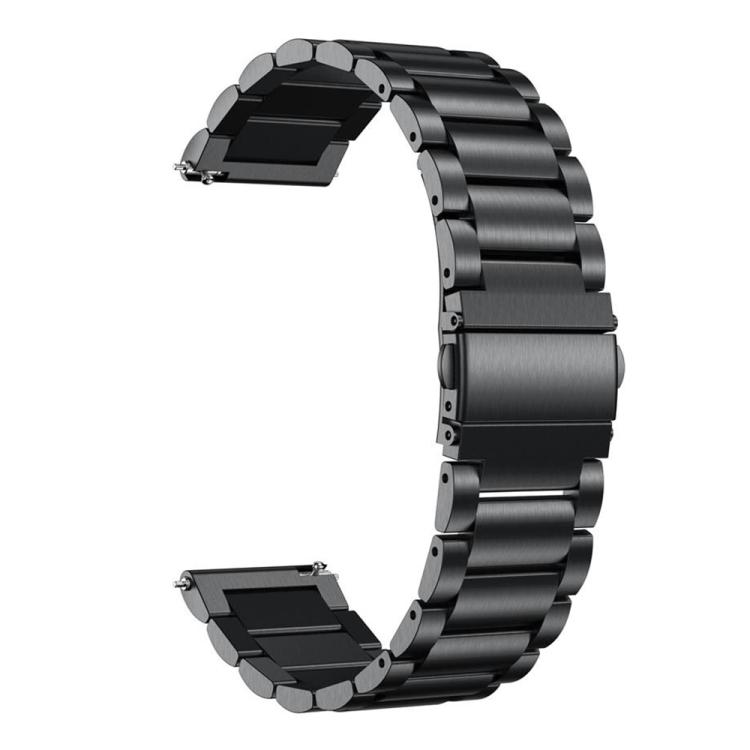 

22mm xDfind Three Beads Stainless Steel Watch Band(Black)