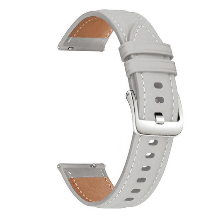 

20mm xDfind Flat Head Black Shark Fine Grain Leather Watch Band(Grey)