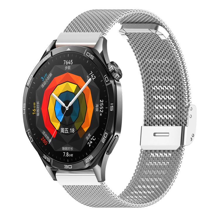 

22mm xDfind Buckle Metal Mesh Watch Band(Silver)