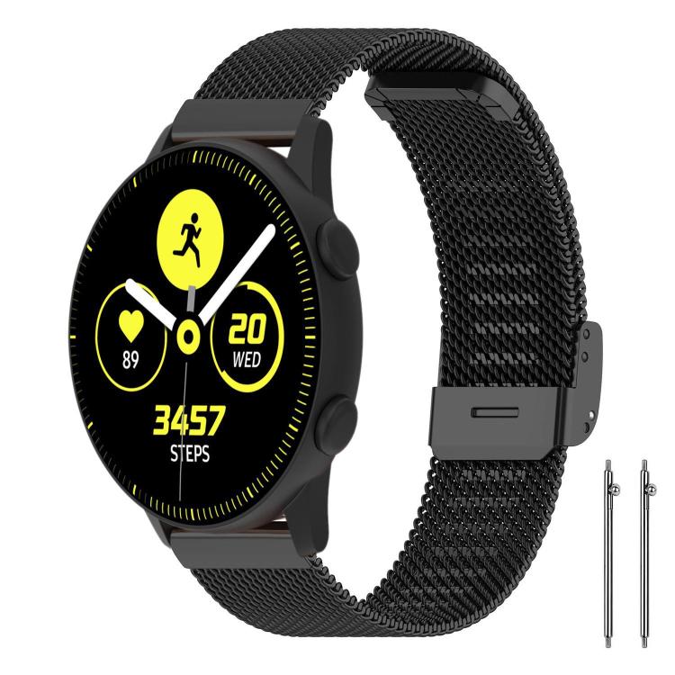 

12mm xDfind Buckle Metal Mesh Watch Band(Black)