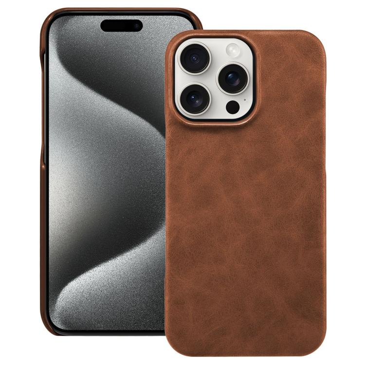 

For iPhone 15 Pro Retro Texture MagSafe Phone Case(Brown)