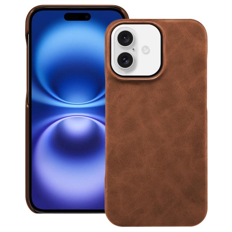

For iPhone 16 Plus Retro Texture MagSafe Phone Case(Brown)