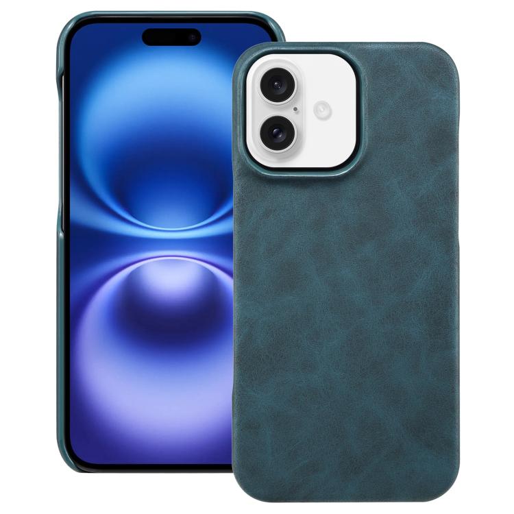 

For iPhone 16 Plus Retro Texture MagSafe Phone Case(Blue)