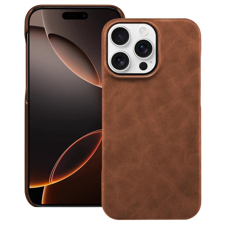 

For iPhone 16 Pro Max Retro Texture MagSafe Phone Case(Brown)