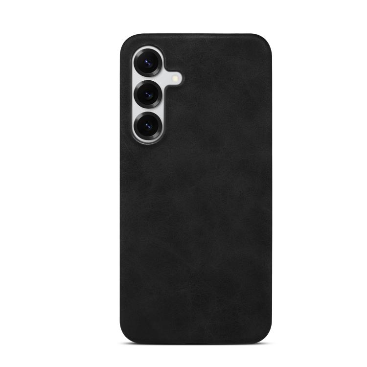 

For Samsung Galaxy S25 5G Retro Texture MagSafe Phone Case(Black)