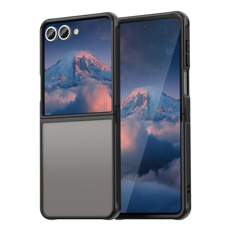 

For Samsung Galaxy Z Flip7 5G Fan Dun Series TPU Hybrid PC Frosted Phone Case(Black)
