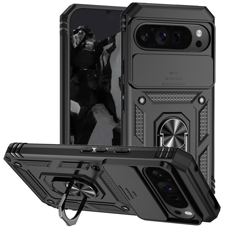 

For Google Pixel 10 Pro XL Sliding Camshield Holder Phone Case(Black)