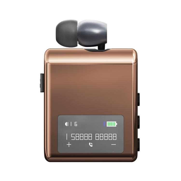 

K89 Business Lavalier Single Ear Bluetooth Earphones(Gold)