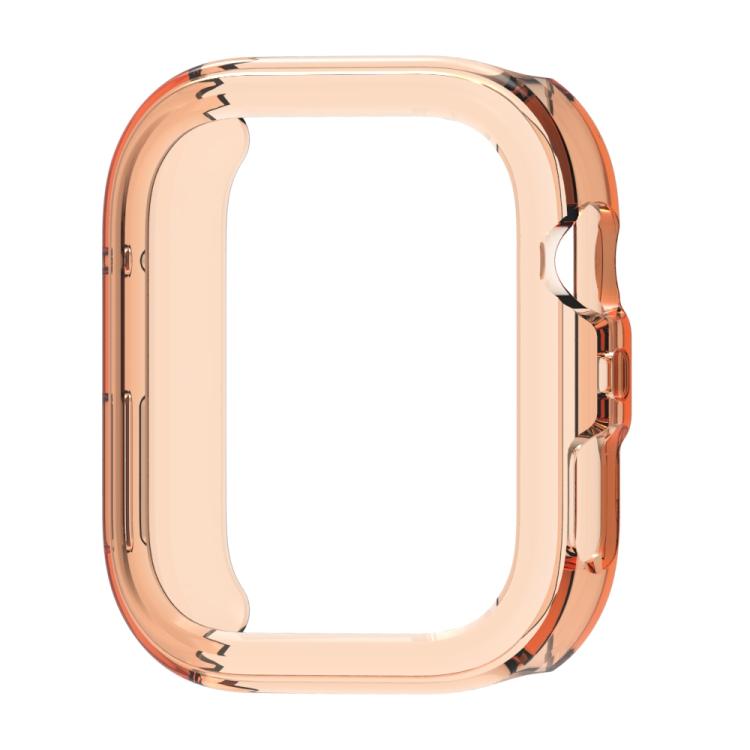 

For Huawei Watch Fit 4 Pro Half Coverage Hollow TPU Watch Protective Cover(Transparent Orange)