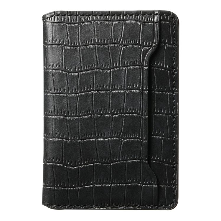 

V03 Alligator Texture Back-attached NN Card Bag(Black)
