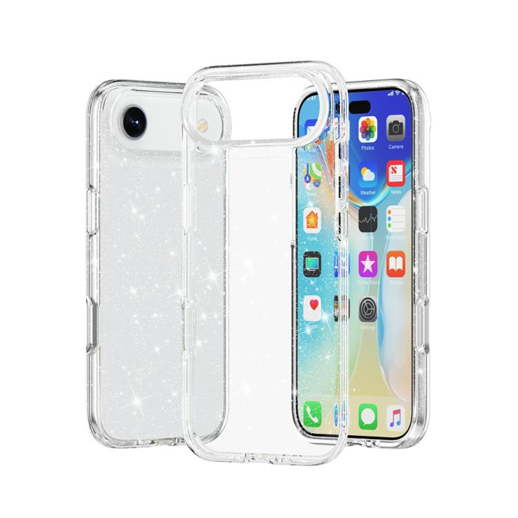 

For iPhone Air Shockproof Terminator Glitter Powder Phone Case(White)
