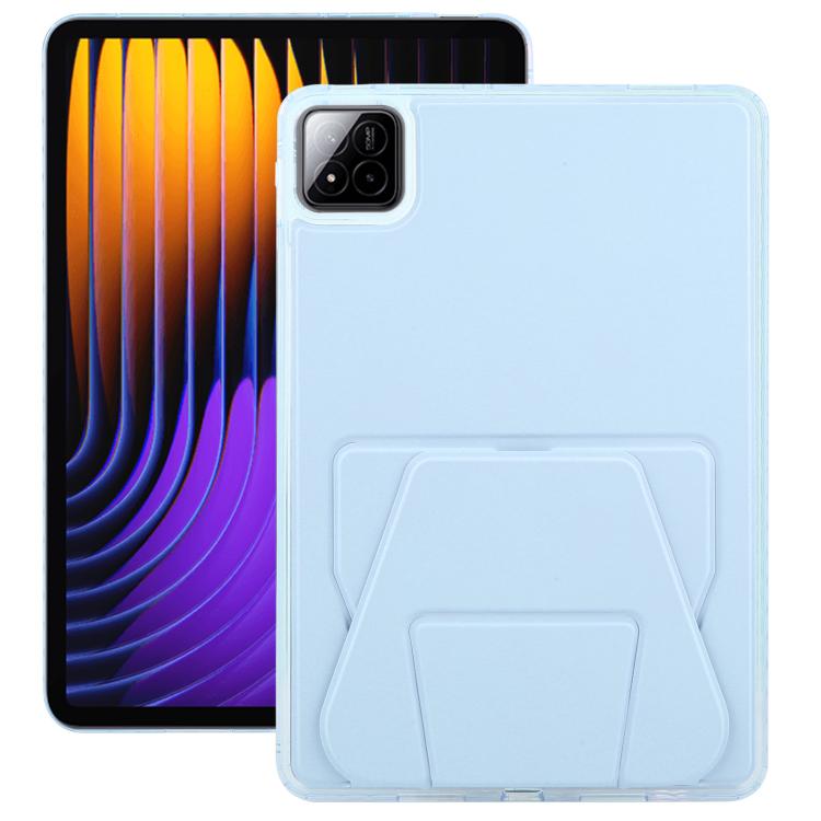 

For Xiaomi Pad 7 / 7 Pro Folding Magnetic Holder Acrylic Leather Back Tablet Case(Sky Blue)