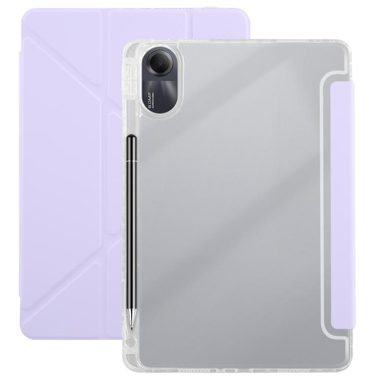 

For Redmi Pad SE 11 2025 / Pad 2 Clear Acrylic Deformation Leather Tablet Case(Purple)