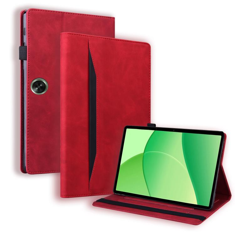 

For OPPO Pad SE 11 2025 Splicing Shockproof Leather Tablet Case(Red)