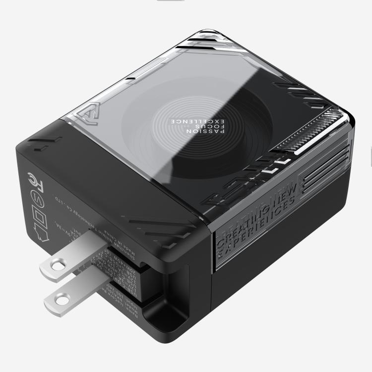 

Nillkin IceCore Retractable 65W GaN Fast Charger with Type-C / USB-C Cable, US Plug(Black)
