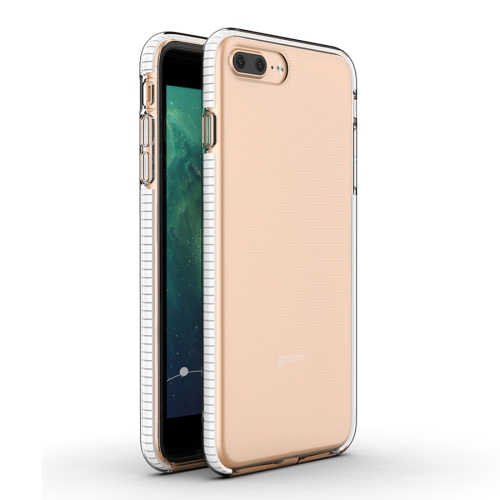 

For iPhone 8 Plus & 7 Plus TPU Double-color Shockproof Protective Case(White)