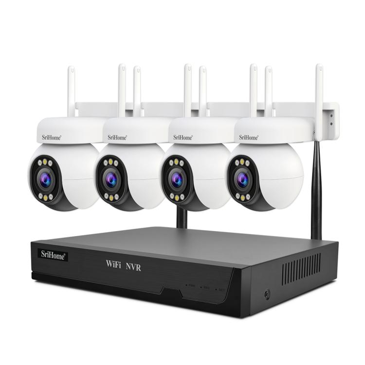 

SriHome NVS001-IPC051 4MP 8CH HD NVR Wireless Security Camera System Kit(US Plug)