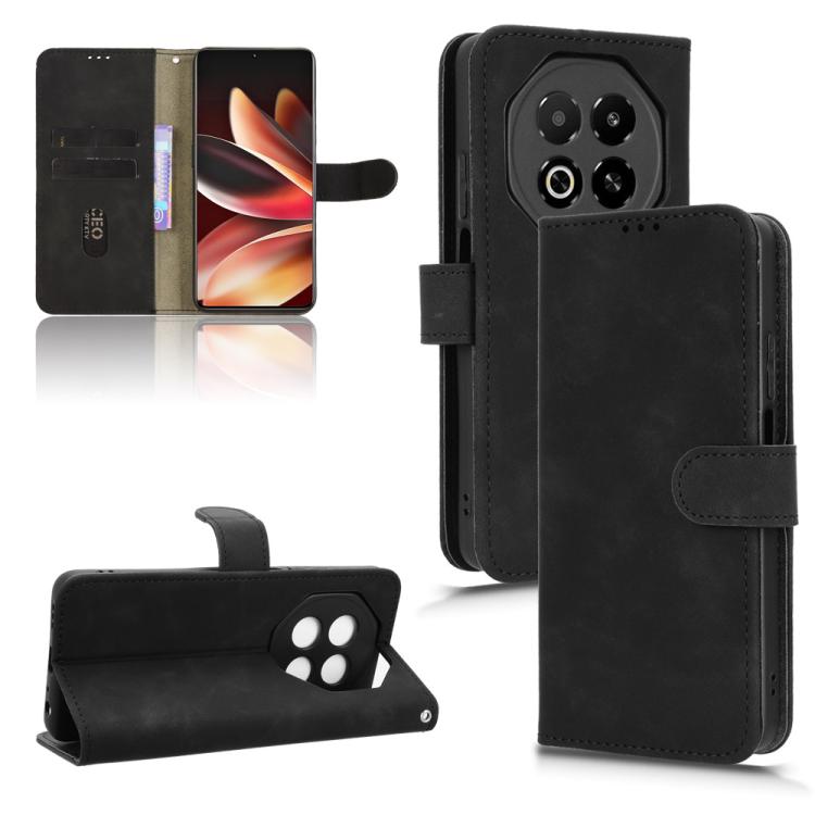 

For Meizu Note 16 Skin Feel Magnetic Flip Leather Phone Case(Black)