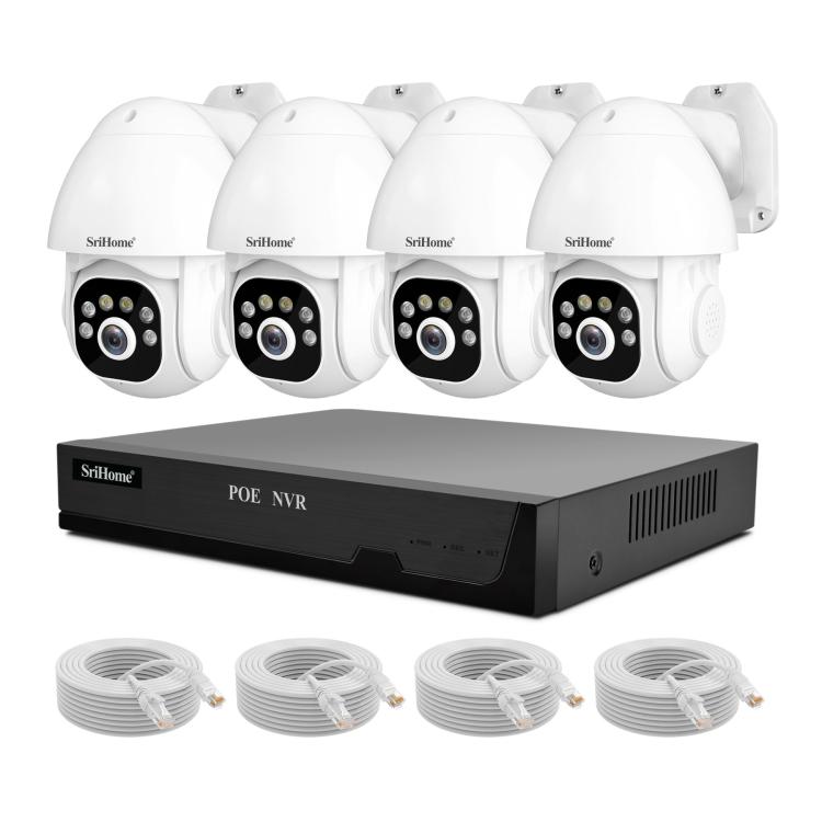 

SriHome NVS005-PoE039 5MP 4CH HD PoE NVR Security Camera System Kit(US Plug)