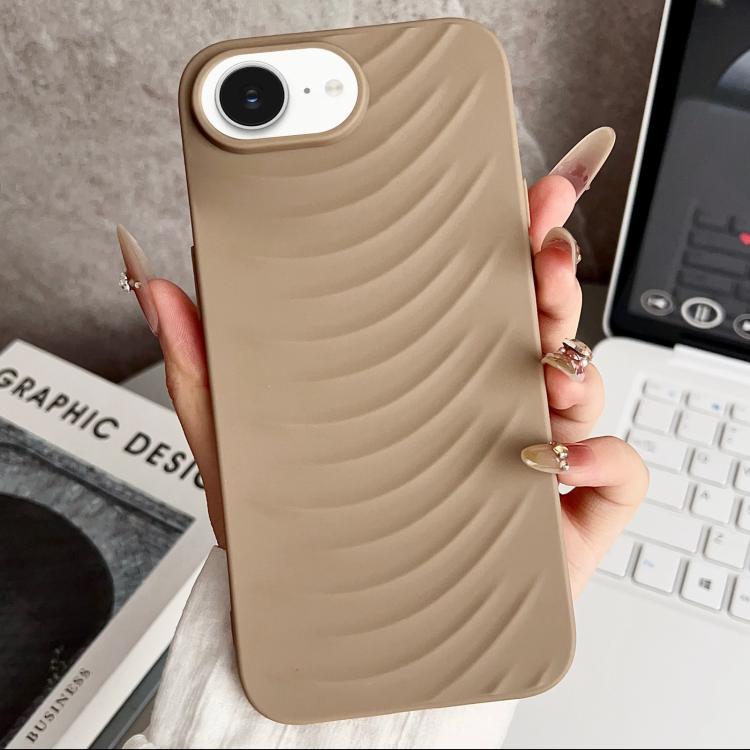 

For iPhone 16e Water Ripples TPU Phone Case(Desert Gold)
