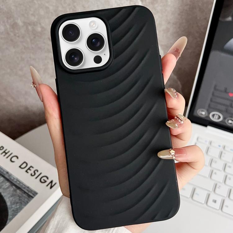 

For iPhone 15 Pro Max Water Ripples TPU Phone Case(Black)