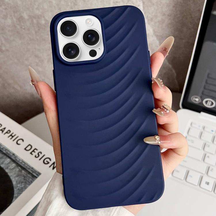 

For iPhone 15 Pro Water Ripples TPU Phone Case(Dark Blue)