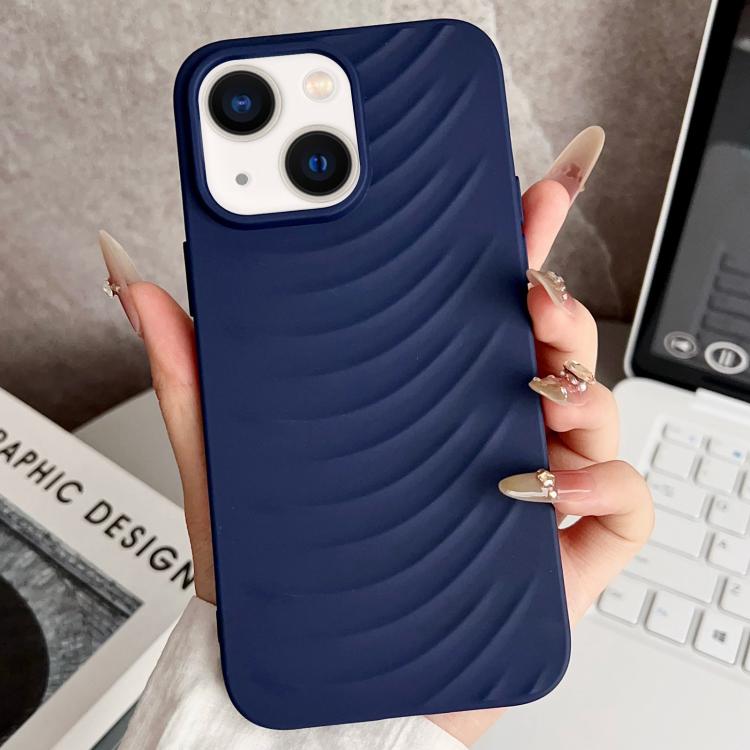 

For iPhone 15 Water Ripples TPU Phone Case(Dark Blue)
