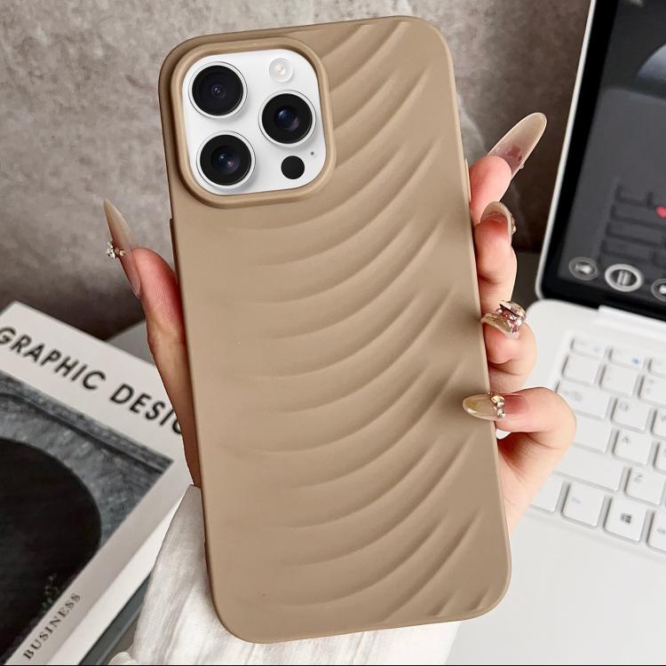

For iPhone 14 Pro Water Ripples TPU Phone Case(Desert Gold)
