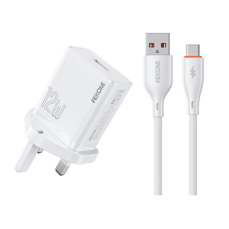 

UK Plug WK WP-U76 Kinkong 12W USB Charger Set(with Type-C Cable)