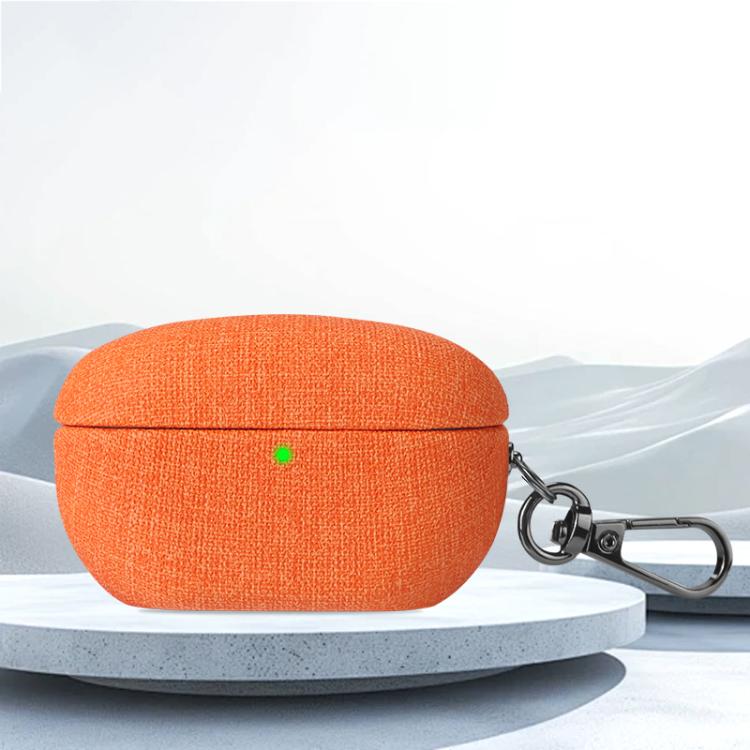 

For Sony WF-1000XM5 Fine Cloth Earphone Case with Hook(Orange)