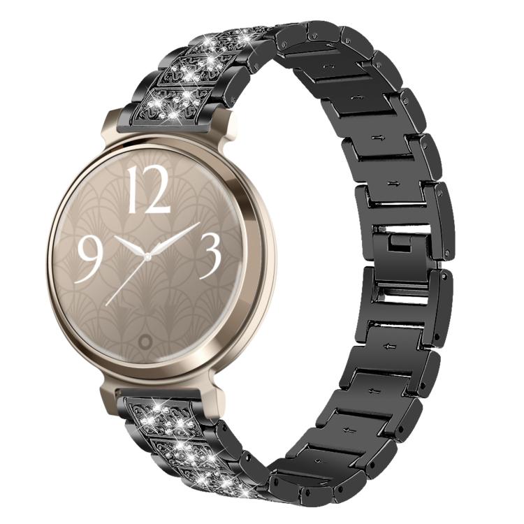 

14mm For Garmin Lily 2 xDfind Diamond Jewelry Steel Watch Band(Black)