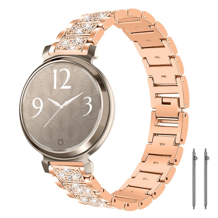 

14mm For Garmin Lily 2 xDfind Diamond Jewelry Steel Watch Band(Rose Gold)
