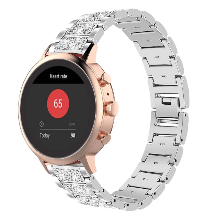 

18mm For Fossil Female Sport / Charter HR xDfind Diamond Jewelry Steel Watch Band(Silver)