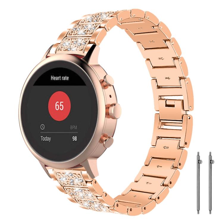 

18mm For Fossil Female Sport / Charter HR xDfind Diamond Jewelry Steel Watch Band(Rose Gold)