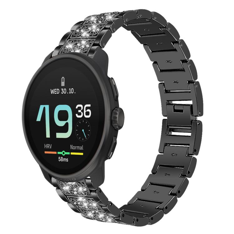 

22mm For Suunto Race S / Race / 9 Peak / 5 Peak xDfind Diamond Jewelry Steel Watch Band(Black)